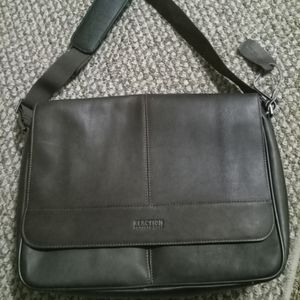 Kenneth Cole Leather Messenger Bag